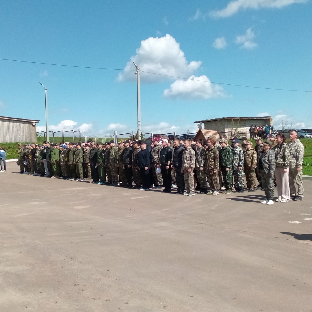 Учебно-тренировочные сборы для юношей 8 классов Шарканского района.
